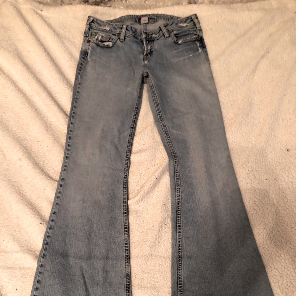 Silver used jeans